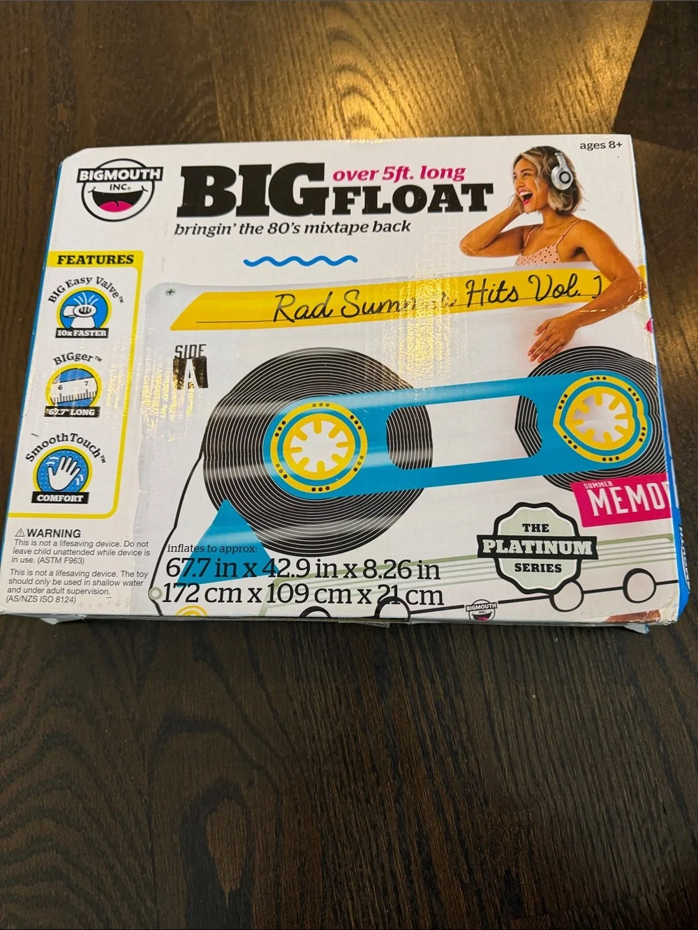 Big Float Inflatable Cassette - White/Blue - Picture 2 of 4